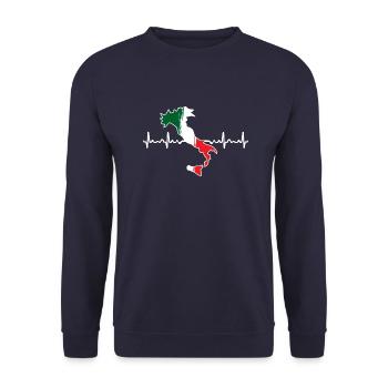 Italy - Unisex Sweatshirt - navy - Front - Alina (178cm) & Michal (187cm)