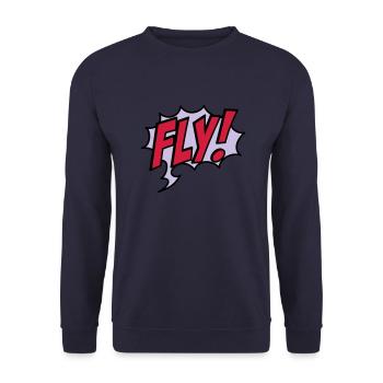 fly - Unisex Pullover - Navy - Vorne - Alina (178cm) & Michal (187cm)