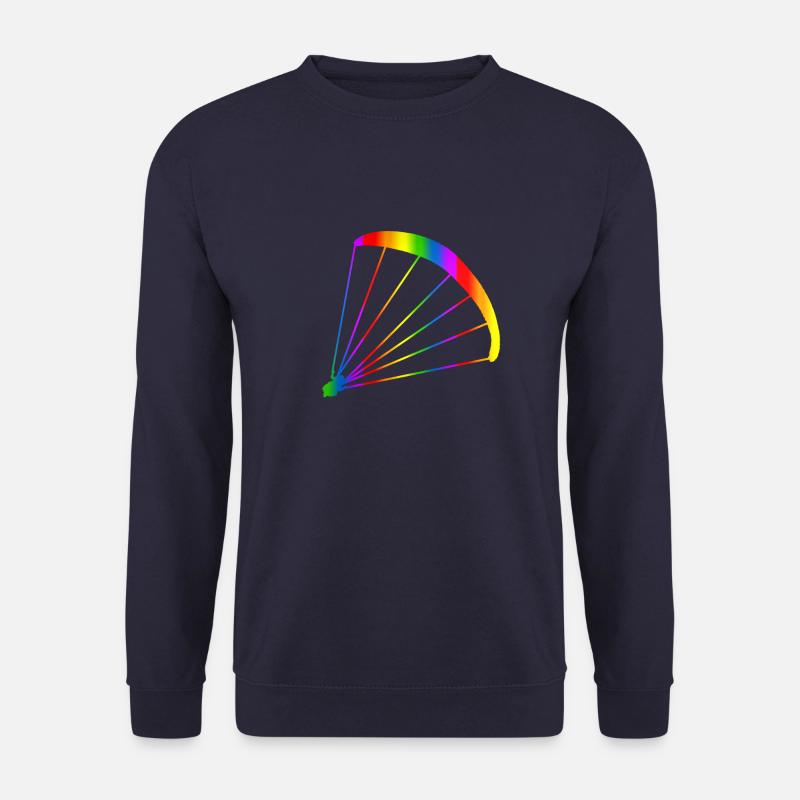 Bunter Gleitschirm Regenbogen - Unisex Pullover - Navy