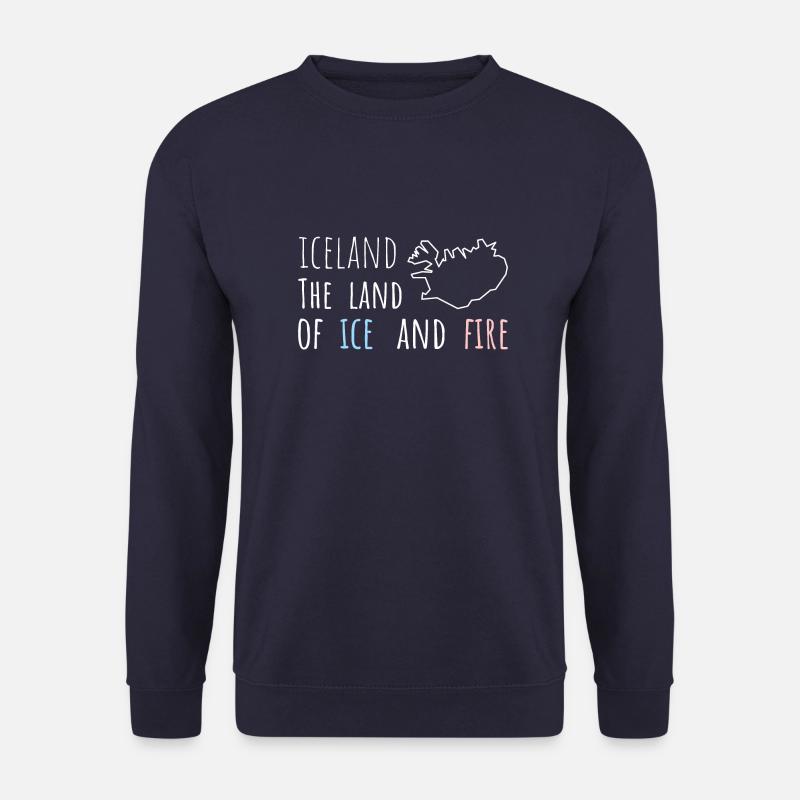 Iceland Map - Iceland - Saying - Unisex Sweatshirt - navy