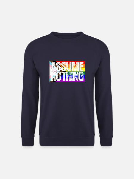 Angenommen Nichts LGBTQ Progress Pride Flagge - Unisex Pullover - Navy