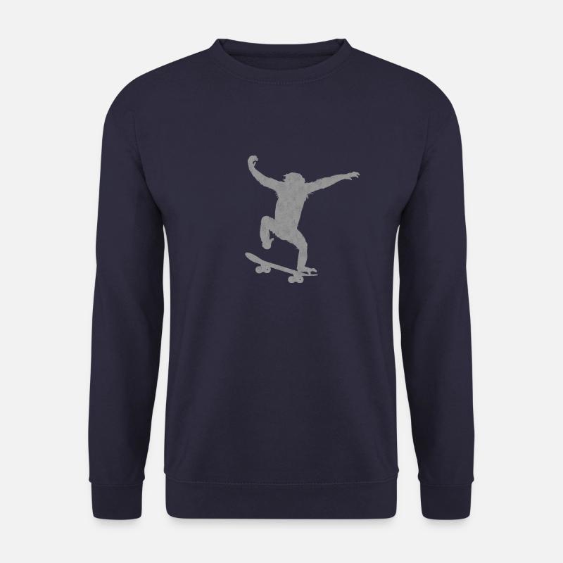 Monkey Skateboard - Unisex Sweatshirt - navy