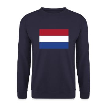 Drapeau Pays Bas (Hollande) / Holland flag - Sweat-shirt Unisexe - marine - Devant - Alina (178cm) & Michal (187cm)