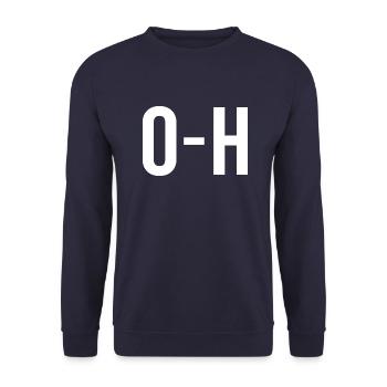 O-H - Unisex Sweatshirt - navy - Front - Alina (178cm) & Michal (187cm)