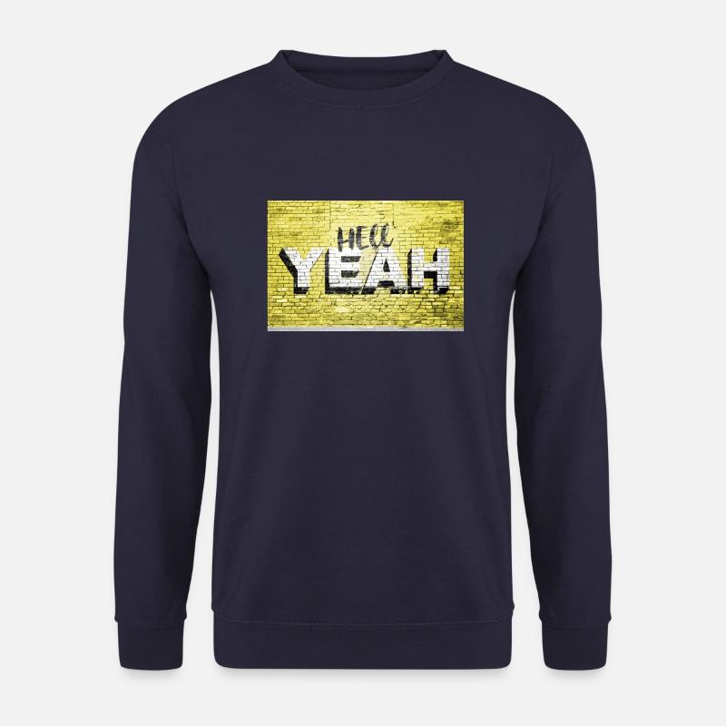 Yeah Ziegelsteinmauer Graffiti - Unisex Pullover - Navy