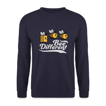 bee different saying quote - Unisex Sweatshirt - navy - Front - Alina (178cm) & Michal (187cm)