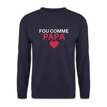 Cadeau parfait pour un papa parfait. - Sweat-shirt Unisexe - marine - Devant - Alina (178cm) & Michal (187cm)
