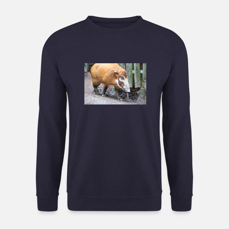 Buschschwein oder Rotflussschwein Pinselohrschwein - Unisex Pullover - Navy