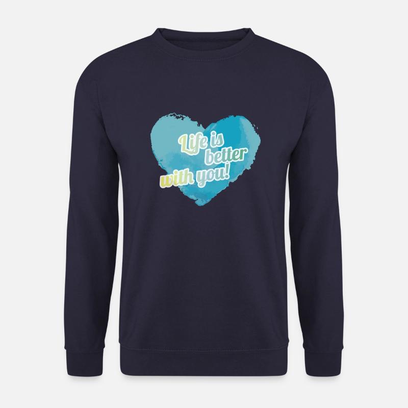 Leben mit dir ist besser - Unisex Pullover - Navy