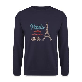 Franzose Frankreich Paris Französisch - Unisex Pullover - Navy - Vorne - Alina (178cm) & Michal (187cm)