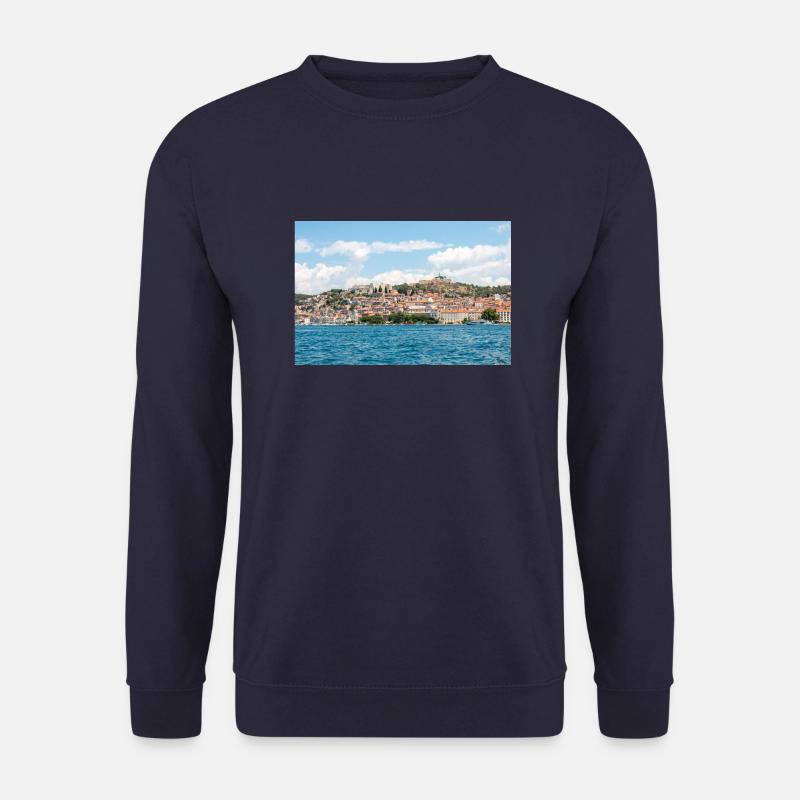 Panoramablick Primošten, Šibenik-Knin, Kroatien - Unisex Pullover - Navy
