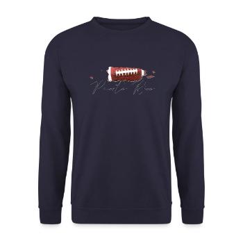 Puerto Rico (USA) | echte Football | Landkarte Sct - Unisex Pullover - Navy - Vorne - Alina (178cm) & Michal (187cm)