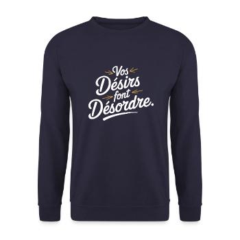 Vos désirs font désordre - Sweat-shirt Unisexe - marine - Devant - Alina (178cm) & Michal (187cm)