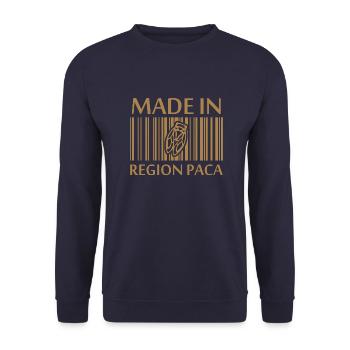 Provence Alpes Côte d'Azur Made in PACA - Sweat-shirt Unisexe - marine - Devant - Alina (178cm) & Michal (187cm)