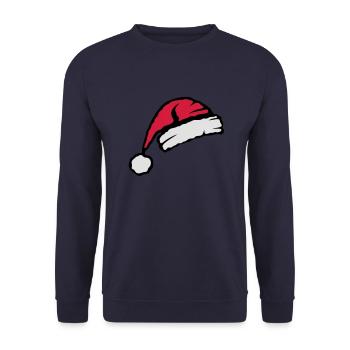 Santa Claus hat cap 8 - Unisex Sweatshirt - navy - Front - Alina (178cm) & Michal (187cm)