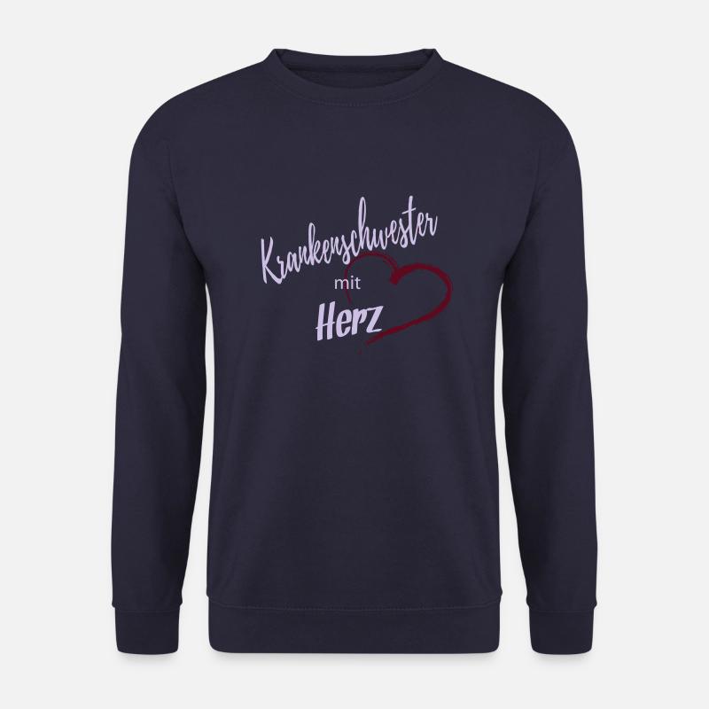 Krankenschwester mit Herz 2c - Sweat-shirt Unisexe - marine