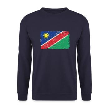 Namibia Flag - Unisex Pullover - Navy - Vorne - Alina (178cm) & Michal (187cm)