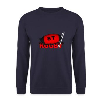 RUGBY ST - Sweat-shirt Unisexe - marine - Devant - Alina (178cm) & Michal (187cm)