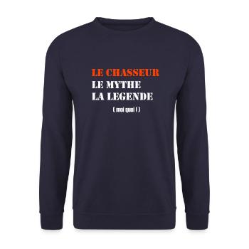 le chasseur le mythe la légende - Sweat-shirt Unisexe - marine - Devant - Alina (178cm) & Michal (187cm)