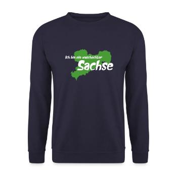 Sachse - Unisex Pullover - Navy - Vorne - Alina (178cm) & Michal (187cm)