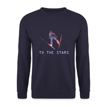 Ski jumping To The Stars - Unisex Sweatshirt - navy - Front - Alina (178cm) & Michal (187cm)