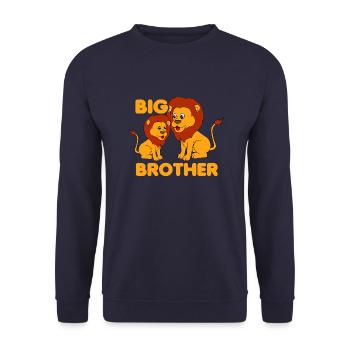 BIG BROTHER LIONS by The Manzanita - Sweat-shirt Unisexe - marine - Devant - Alina (178cm) & Michal (187cm)