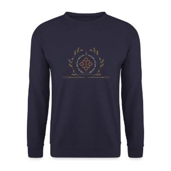 buddhism sun spirituality - Unisex Sweatshirt - navy - Front - Alina (178cm) & Michal (187cm)