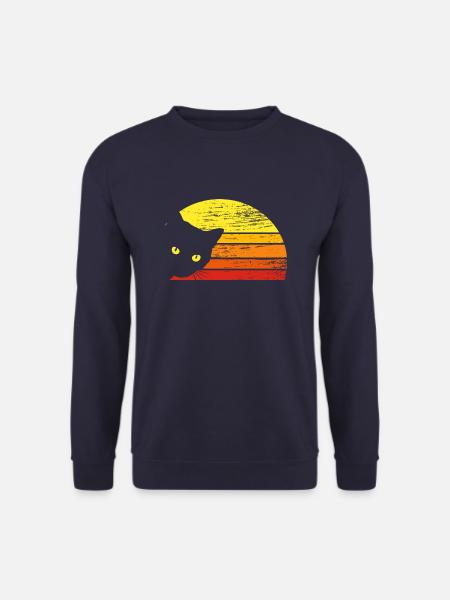 vintage cat - Unisex Pullover - Navy