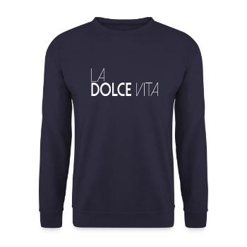 La dolce vita - Unisex Pullover - Navy - Vorne - Alina (178cm) & Michal (187cm)