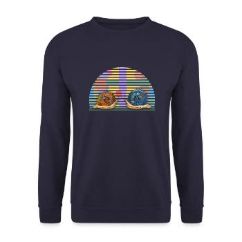 Schnecken - Unisex Pullover - Navy - Vorne - Alina (178cm) & Michal (187cm)