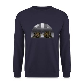 Schnecken - Unisex Pullover - Navy - Vorne - Alina (178cm) & Michal (187cm)