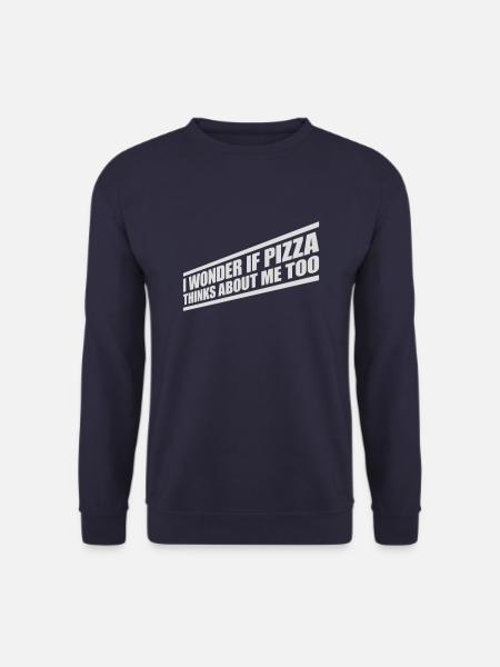 pizza thinks about me - Unisex Sweatshirt - navy