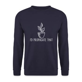 Je propagerais ça - Sweat-shirt Unisexe - marine - Devant - Alina (178cm) & Michal (187cm)