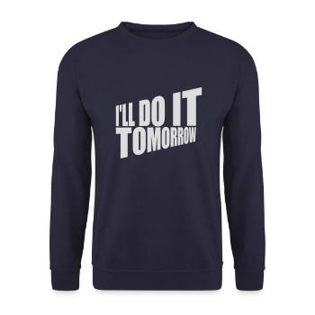 Citation de Do It Tomorrow - Sweat-shirt Unisexe - marine - Devant - Alina (178cm) & Michal (187cm)