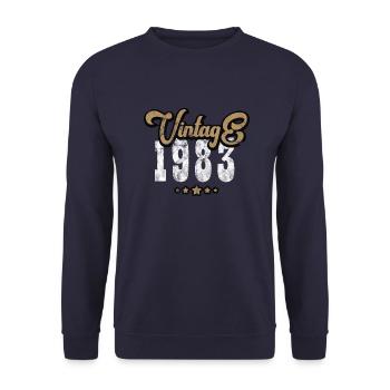 1983 Vintage - Unisex Pullover - Navy - Vorne - Alina (178cm) & Michal (187cm)