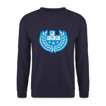 WASD laurel couronne étoile armoiries - Sweat-shirt Unisexe - marine - Devant - Alina (178cm) & Michal (187cm)