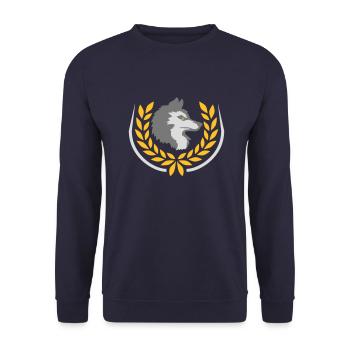 Laurel Wreath Bad Wolf Logo - Unisex Sweatshirt - navy - Front - Alina (178cm) & Michal (187cm)