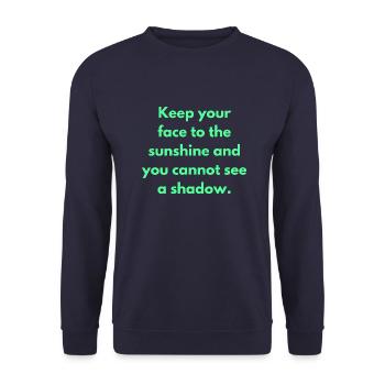 Gardez votre visage au soleil et vous ne pouvez pas voir - Sweat-shirt Unisexe - marine - Devant - Alina (178cm) & Michal (187cm)