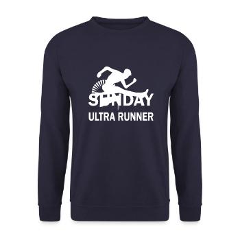 Biking Running Marathon Triathlon Bike - Unisex Sweatshirt - navy - Front - Alina (178cm) & Michal (187cm)