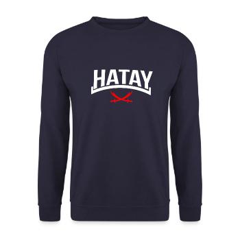Hatay Turkey alevi - Unisex Pullover - Navy - Vorne - Alina (178cm) & Michal (187cm)