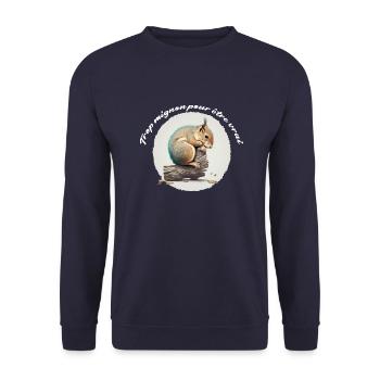 Trop mignon pour être vrai - Sweat-shirt Unisexe - marine - Devant - Alina (178cm) & Michal (187cm)