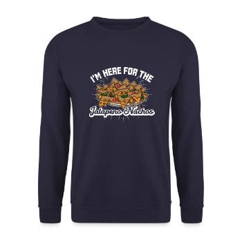 Nachos Jalapenos Mexico Cheese Mexican cuisine - Unisex Pullover - Navy - Vorne - Alina (178cm) & Michal (187cm)