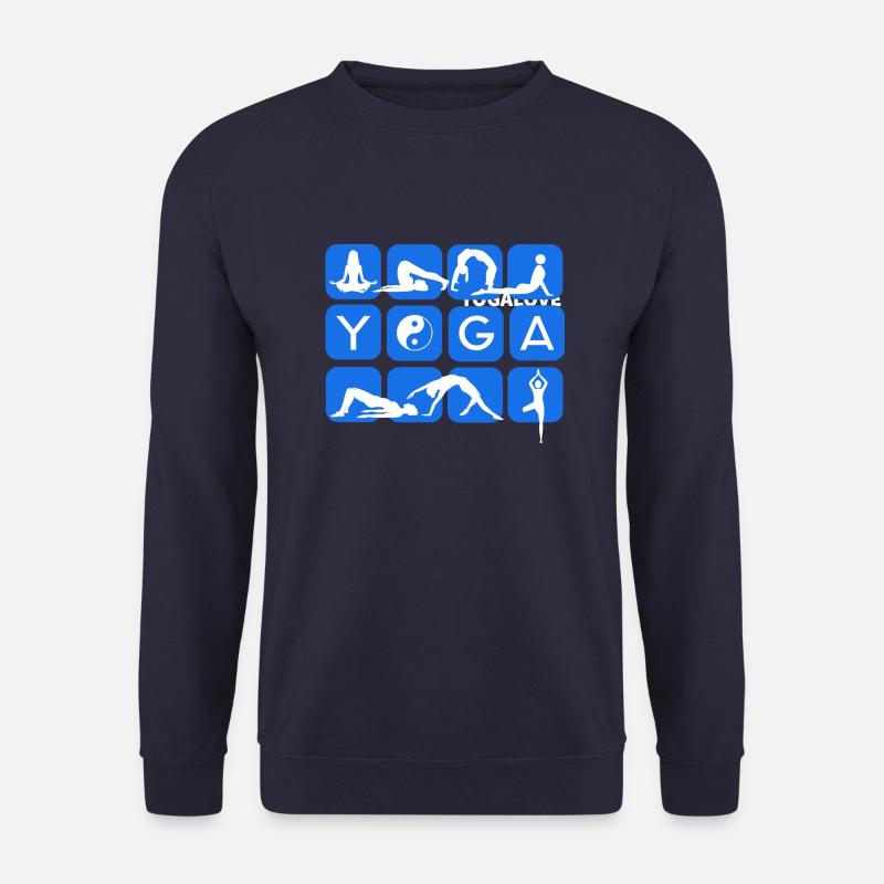 I love yoga chakra om symbol - Unisex Pullover - Navy