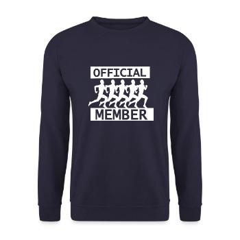 Triathlon Swim Bike Run Marathon - Unisex Pullover - Navy - Vorne - Alina (178cm) & Michal (187cm)