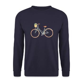 Bicycle - Unisex Sweatshirt - navy - Front - Alina (178cm) & Michal (187cm)