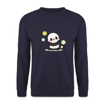 Panda - Sweat-shirt Unisexe - marine - Devant - Alina (178cm) & Michal (187cm)