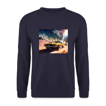 Verrückt und wütend #2 - Unisex Pullover - Navy - Vorne - Alina (178cm) & Michal (187cm)
