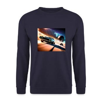 Mad and Furious #3 - Unisex Sweatshirt - navy - Front - Alina (178cm) & Michal (187cm)