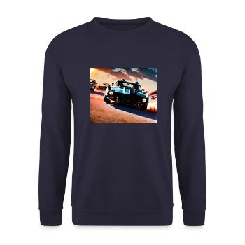 Mad and Furious #5 - Unisex Sweatshirt - navy - Front - Alina (178cm) & Michal (187cm)