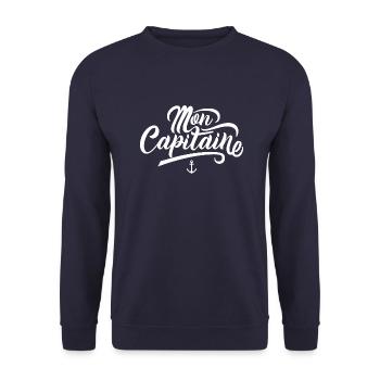 Mon Capitaine - Sweat-shirt Unisexe - marine - Devant - Alina (178cm) & Michal (187cm)